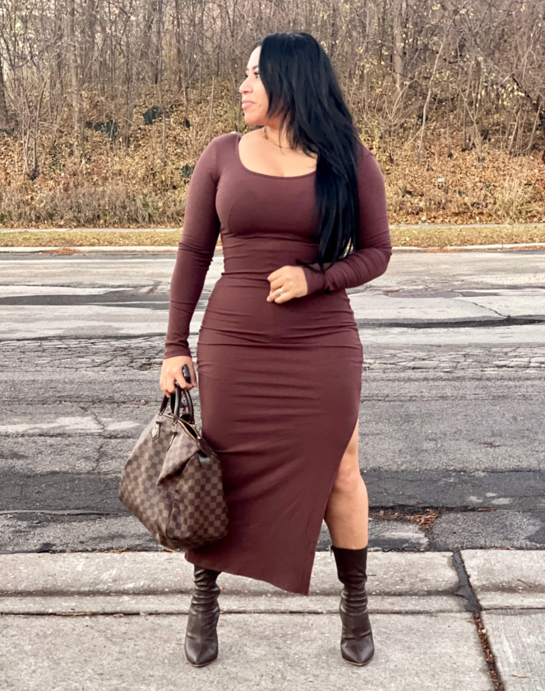 CHOCOLATITO RIB DRESS